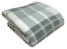 Image of Tartan Throw Checked Large Polar Fleece Warm Soft Blanket Sofa Bed Travel Car