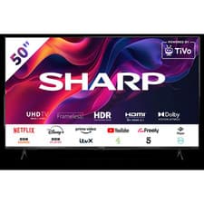 Image of Sharp 4T-C50GK4245KB 50" TV 4K UHD Frameless Design Smart TiVo TV - Black