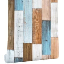 Image of 6M Wood Wallpaper Wooden Effect Grain Panel Distressed Realistic Decor Room
