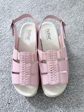 Image of Womens Hotter Comfort Concept Pink Leather Sandals UK 4 STD Candice Ladies 