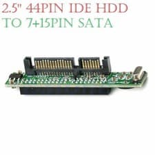 Image of 44 pin 2.5'' IDE HDD SSD Laptop Hard Drive Female to 7+15 pin Male SATA Adapter