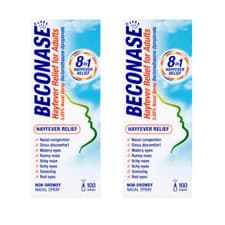 Image of 2x Beconase Hayfever Relief Nasal Spray - 8 in 1 for Hayfever Relief, Congestion