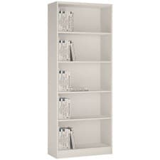 Image of 4 You Tall Wide Bookcase In Pearl White