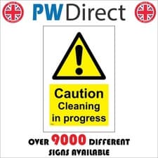 Image of SIGN Caution Cleaning In Progress Area Hazard Wet Floors Machinery Slip TS028F