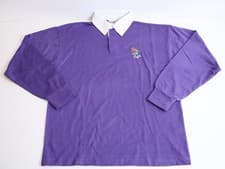 Image of City Of London Academy Banner Purple Long Sleeve Rugby Polo Shirt Mens 40In M