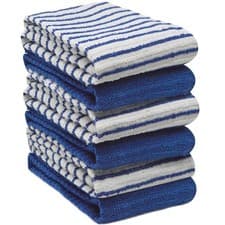 Image of Kitchen Tea Towels 6 Pack Striped