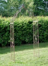 Image of Metal Garden Arch Cream or Rusty Pergolas Garden Plant Arch Garden Arbour Arch