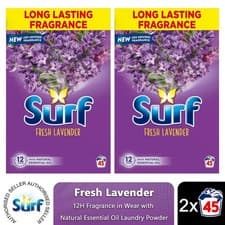 Image of 2x or 4x of 45W Surf Fragrance Release Laundry Powder with 20% Perfume 2.25kg