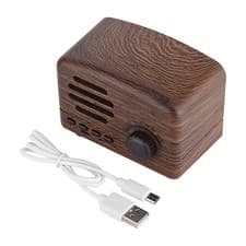 Image of Portable Retro Bluetooth Speaker with Bass Stereo for Home Entertainment