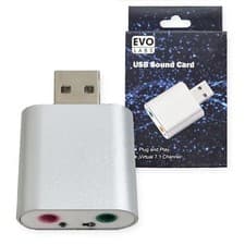 Image of Evo Labs Plug and Play Virtual 7.1 Channel USB Sound Card Windows, Linux, Mac OS
