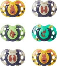 Image of Tommee Tippee Fun Soothers 18-36m 6 Pack Symmetrical Silicone Teat Orthodontic