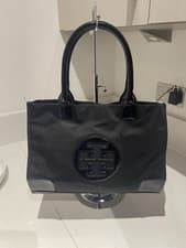 Image of Tory Burch Womens Black Nylon Small Ella Tote Bag