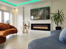 Image of 2025 Wall Mounted Electric HD LED Fire - Wide Screen 50 60" Black or Grey