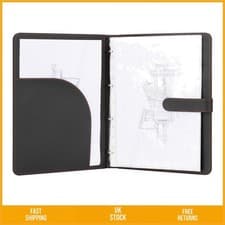 Image of Professional Faux Leather A4 Conference Folder Ring Binder with 40 Pockets