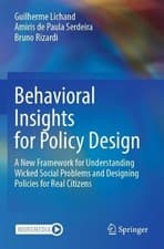 Image of Behavioral Insights for Policy Design - 9783031330360