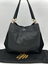 Image of NWT $550 COACH Black Women Large Lexy leather/suede shoulder bag, #F31415 Purse