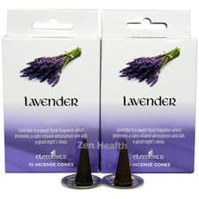 Image of 30 x LAVENDER INCENSE CONES & Holder Calming / Sleep / Relax Insence / Insense