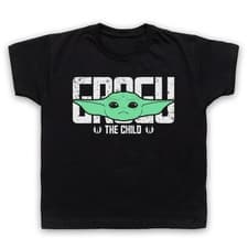 Image of MANDALORE STAR GROGU THE CHILD BABY YODA WARS JEDI KIDS CHILDS T-SHIRT