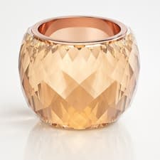 Image of Swarovski Nirvana Cocktail Ring Yellow Crystal Rose Gold Plated 5508720