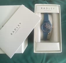 Image of Radley Watch with Dog Charm, Blue Strap