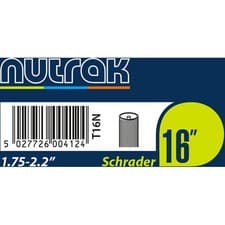 Image of Nutrak Cycle Bicycle Bike Schrader Inner Tube Black - 16 X 1.75 - 2.125