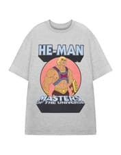 Image of Masters of the Universe Grey He-Man Short Sleeved T-Shirt Mens