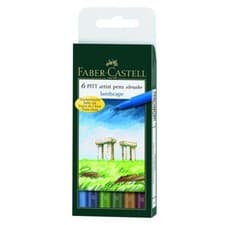 Image of Faber-Castell Pitt Artist Pen Landscape 6 Piece Set FC167162