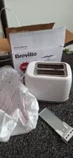 Image of Breville Bold Collection 2 Slice Toaster White & Silver Chrome Wide Slot VTR037
