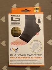 Image of Neo G Airflow Ankle Support - Large Black. plantar Fasciitis aid tried on only
