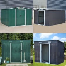 Image of Metal Garden Shed 4 X 6, 6 X 8, 8 X 8, 10 X 8 ft Storage with Base Frame Sheds