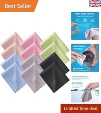 Image of Luxury Microfibre Cleaning Cloths 12-Pack – Gentle Care for Sunglasses & Screens