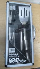 Image of Boxed 3 Piece Barbecue Tool Set - Stainless Steel Finish