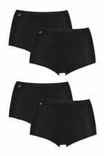 Image of Sloggi Womens Cotton Briefs Maxi Basic+ Soft Gusseted in Various Colours- 4 Pack