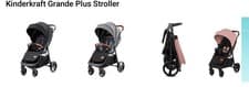 Image of Kinderkraft Grande Plus Stroller Baby Pushchair Foldable Buggy
