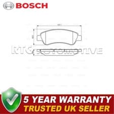 Image of Bosch Rear Brake Pads Set Fits Fiat Ducato Peugeot Boxer Citroen Relay