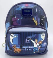 Image of Scooby Doo Mini Backpack Loungefly Noctilucent Blue Rare Travel Monster Chase