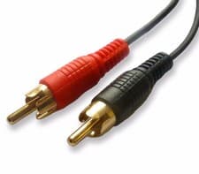 Image of 3m Twin RCA Leads Audio 2x RCA Plugs to 2x RCA Plugs 3 Metre Gold Plated
