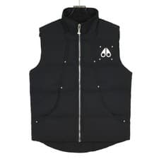 Image of UK Mens 23SS Original Moose Knuckles Vest Down Gilet Puffer Jacket-Black