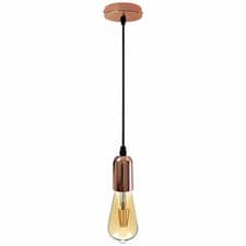Image of Light Pendant Fitting Ceiling Rose E27 Suspension Set Fabric Corded UK