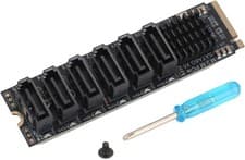 Image of SUNGOOYUE M.2 to SATA3.0 Adapter Card, 6Gbps High Speed ASM1166 M.2 PCIE to SATA