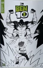 Image of Ben #10 #1 (2026) Cover K 1:15 Sebastián Píriz Black & White Variant