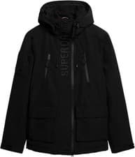 Image of Superdry Ultimate SD Windcheater Windbreaker Jacket Black Hooded Embroidered
