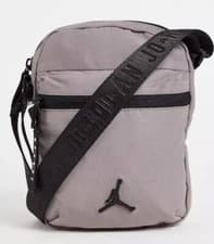 Image of Nike bag Jordan Jumpman Black Logo Air Cross Airborne Pack Festival Pouch Grey