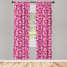 Image of Camo Print Curtains 2 Panel Set Camouflage Shapes Art