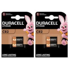Image of CR2 Batteries - Duracell Lithium CR2 Batteries x 4