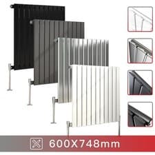 Image of Designer Oval Column Flat Panel Vertical Horizontal Central Heating Radiator UK