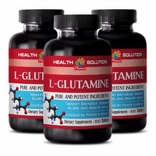 Image of Exercise recovery - L-GLUTAMINE 500MG - digestion support 3 Bottles 300 Tablets 
