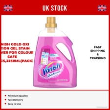 Image of Vanish Gold Oxi Action Gel Stain Remover for Colour-Safe Fabrics,2250ml(Pack3)