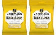 Image of Jakemans Honey & Lemon Soothing Menthol Lozenges Throat/Chest Sweets 2 x 73g Bag
