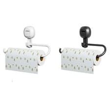 Image of Kitchen Toilet Suction Cup Roll Paper Holder Stand Towel Rail Rack Bathroom Hook